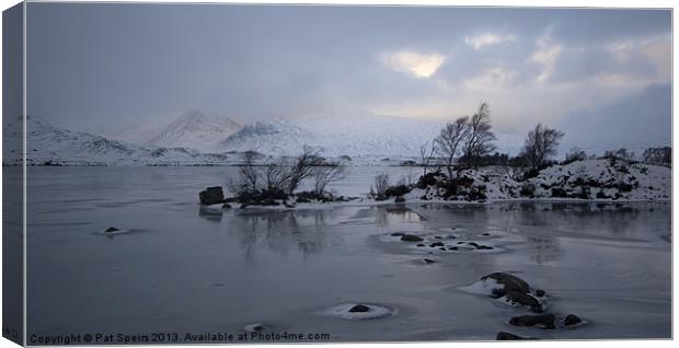 Rannoch Moor - Winter Weather Canvas Print by Pat Speirs
