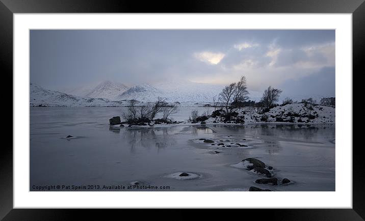 Rannoch Moor - Winter Weather Framed Mounted Print by Pat Speirs