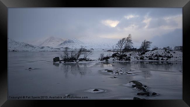 Rannoch Moor - Winter Weather Framed Print by Pat Speirs