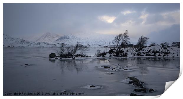 Rannoch Moor - Winter Weather Print by Pat Speirs