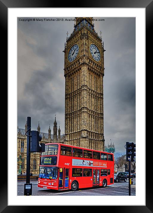 Iconic London Framed Mounted Print by Mary Fletcher