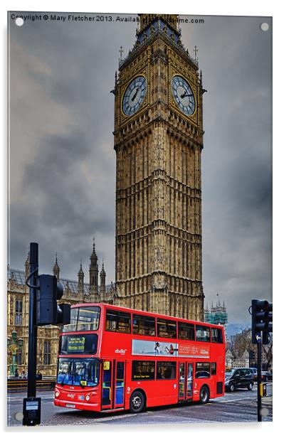 Iconic London Acrylic by Mary Fletcher