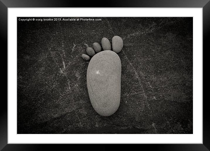 Footprint Framed Mounted Print by craig beattie