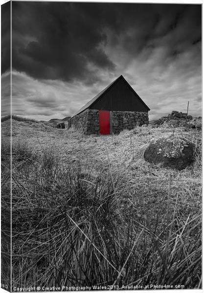The Red Barn Door, Isle of Skye, Scotland Canvas Print by Creative Photography Wales