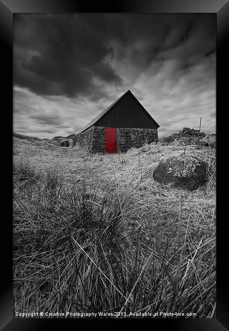 The Red Barn Door, Isle of Skye, Scotland Framed Print by Creative Photography Wales