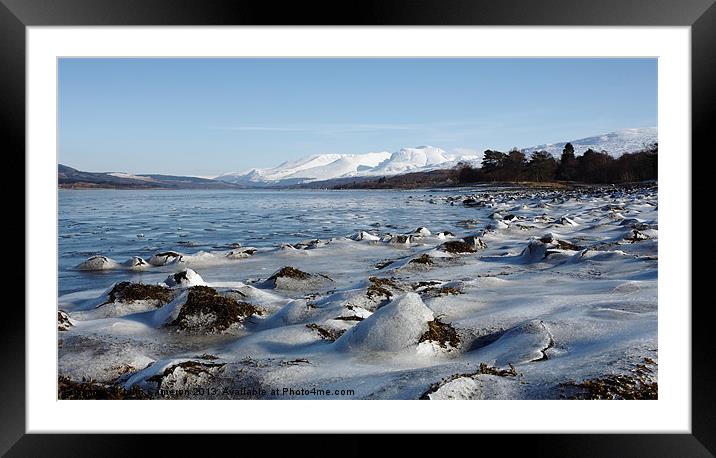 Loch Eil and Ben Nevis. Framed Mounted Print by John Cameron