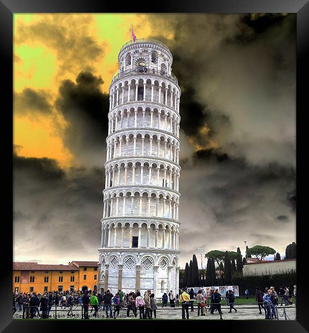 Leaning Tower Framed Print by les tobin