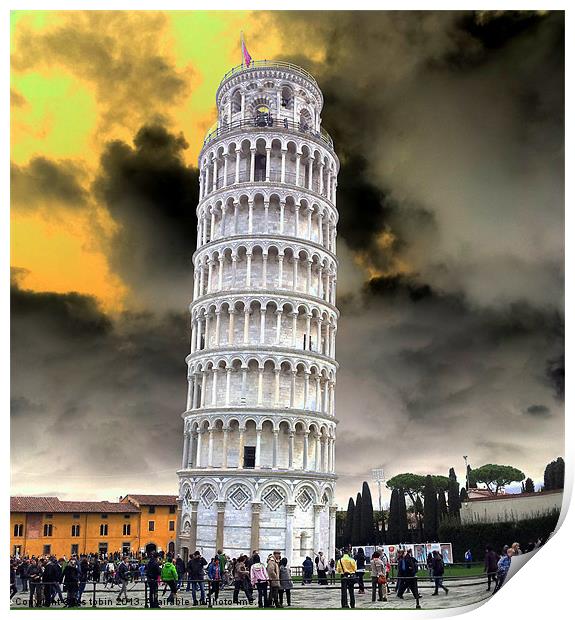 Leaning Tower Print by les tobin