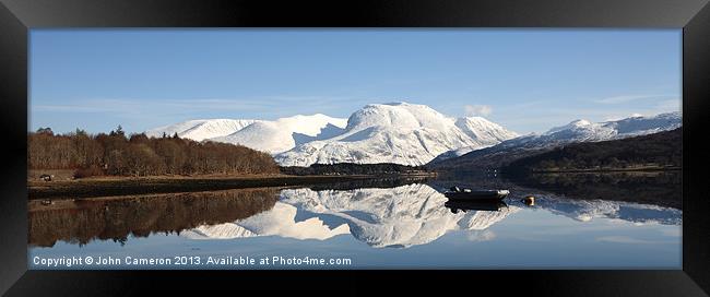 Winter reflections. Framed Print by John Cameron