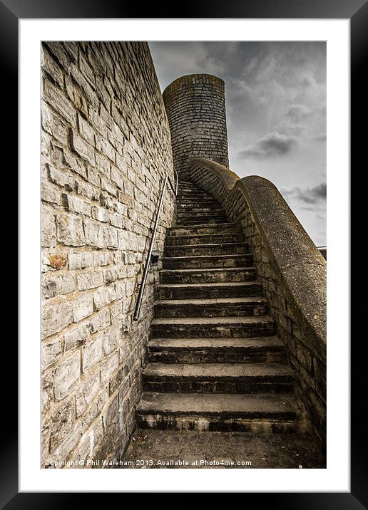 The Tower and Steps Framed Mounted Print by Phil Wareham
