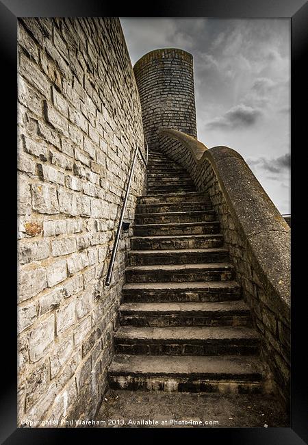 The Tower and Steps Framed Print by Phil Wareham