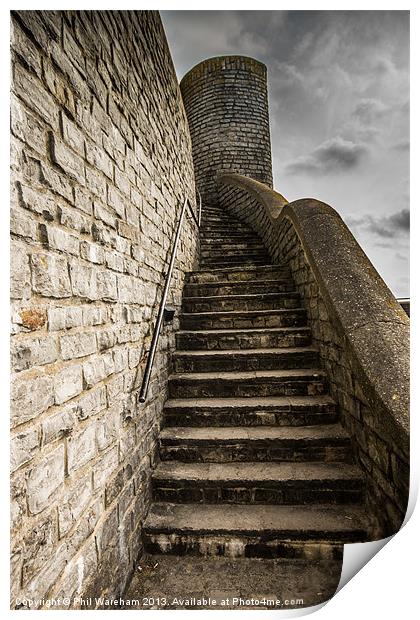 The Tower and Steps Print by Phil Wareham