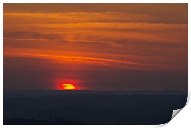 Devon Sunset Print by Pete Hemington