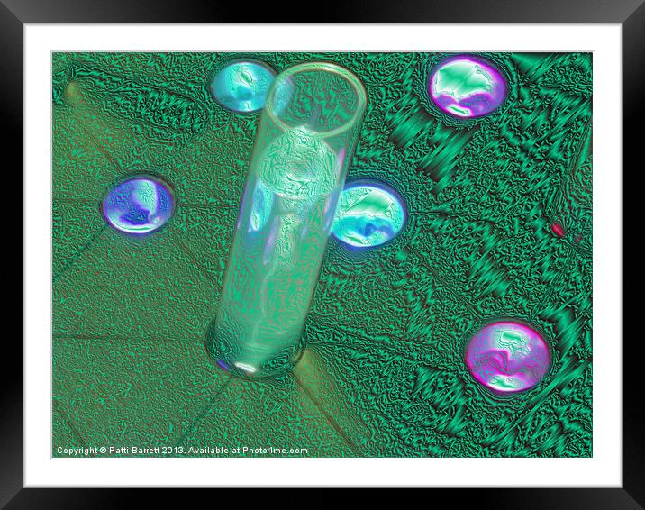 bubbles green and lavender Framed Mounted Print by Patti Barrett