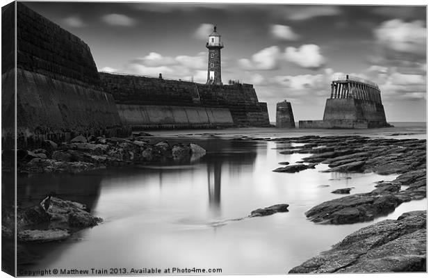 Reflections in Whitby Canvas Print by Matthew Train