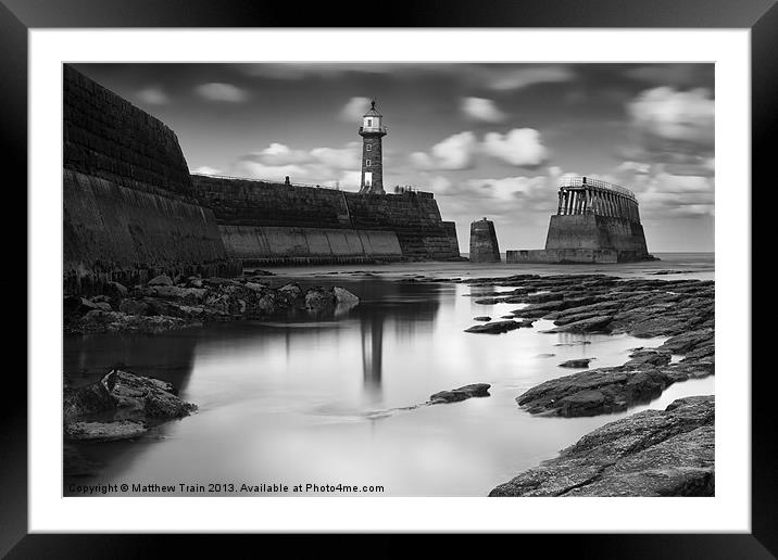Reflections in Whitby Framed Mounted Print by Matthew Train