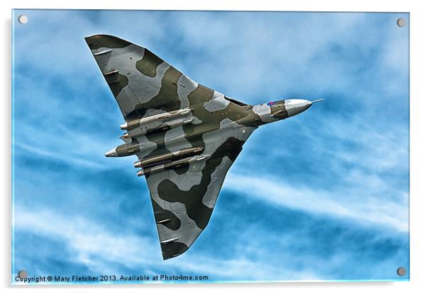 Vulcan Bomber Acrylic by Mary Fletcher