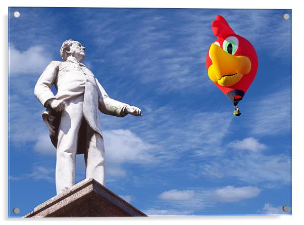 Statue and Woody Balloon Acrylic by Peter Cope