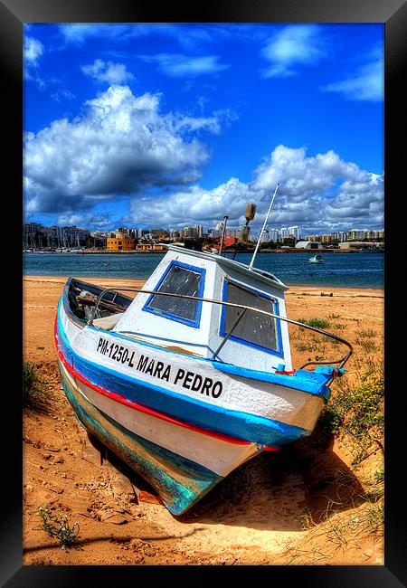 Portugees fishing boat Framed Print by Dave Wilkinson North Devon Ph