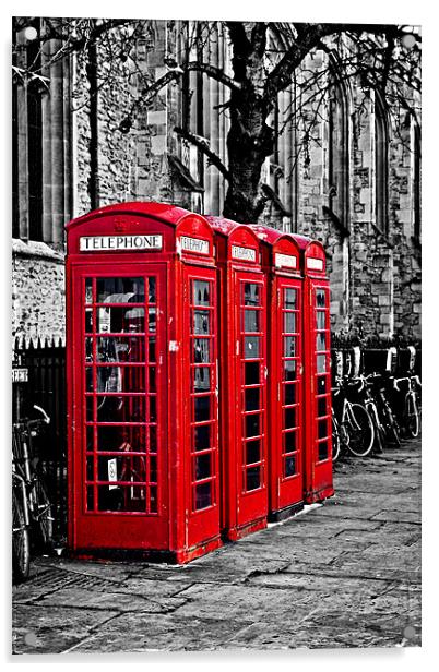 The British Phone Box Acrylic by Paul Macro