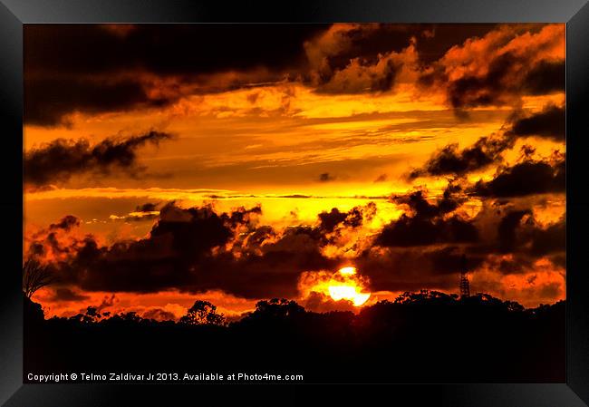 Sunset Framed Print by Telmo Zaldivar Jr