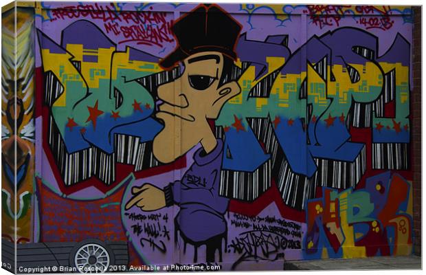 Graffiti Montpelier Canvas Print by Brian Roscorla