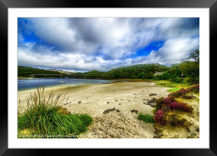 Serene Silver Sands Framed Mounted Print by Chris Thaxter