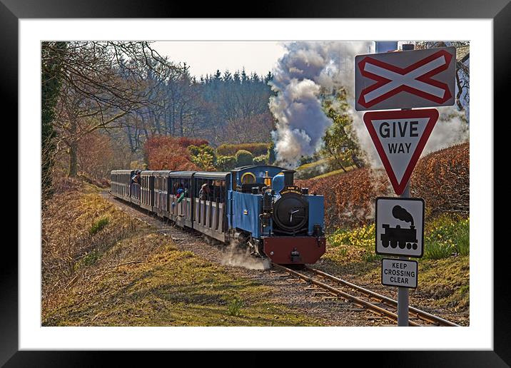 Steaming Along Framed Mounted Print by Roger Green
