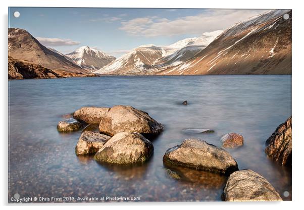 Wast Water Rocks Acrylic by Chris Frost