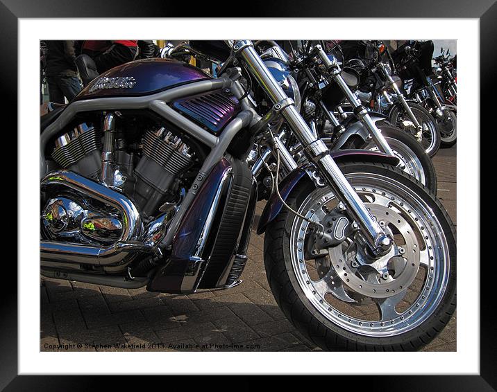 Harley Framed Mounted Print by Stephen Wakefield