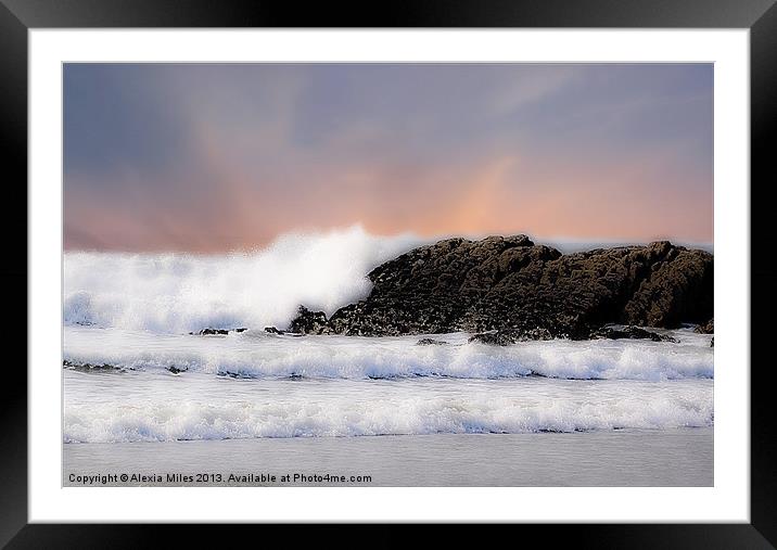Waves coming over Framed Mounted Print by Alexia Miles