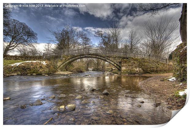 Beckfoot Bridge Print by nick hirst