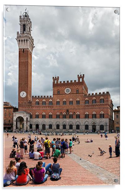 Siena Town Hall Acrylic by Ian Duffield