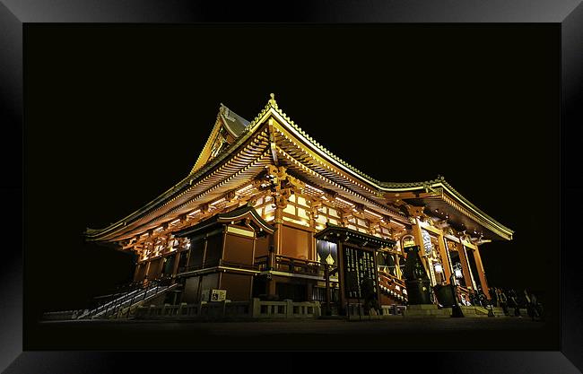 Japanese Temple in Asakusa, Tokyo Framed Print by Martin Irwin