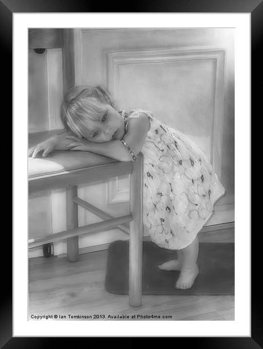 Tired Girl 2 Framed Mounted Print by Ian Tomkinson