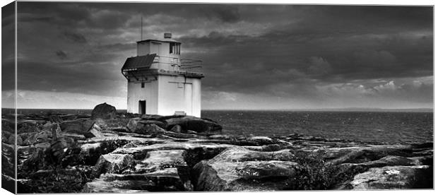 County Clare Lighthouse Canvas Print by TIM HUGHES
