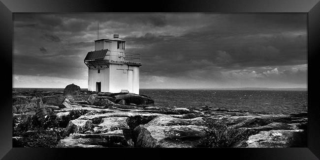 County Clare Lighthouse Framed Print by TIM HUGHES
