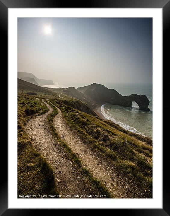 Clifftop Path Framed Mounted Print by Phil Wareham
