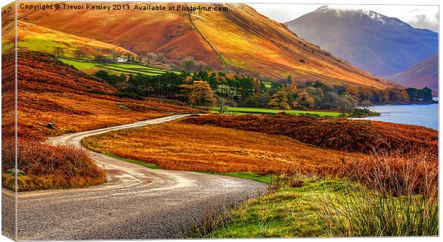 The Road to Wasdale Lake District Canvas Print by Trevor Kersley RIP