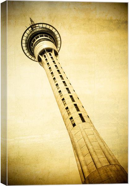 Auckland Sky Tower Canvas Print by Mark Llewellyn