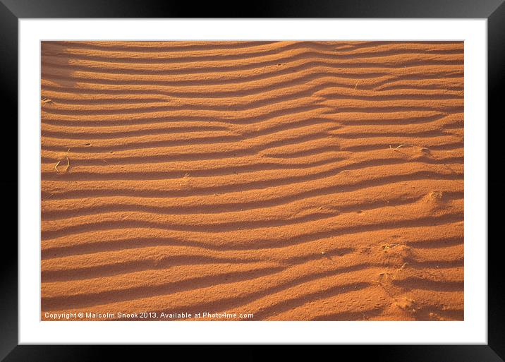 Desert Sands Framed Mounted Print by Malcolm Snook