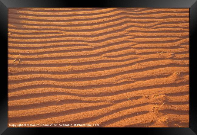 Desert Sands Framed Print by Malcolm Snook