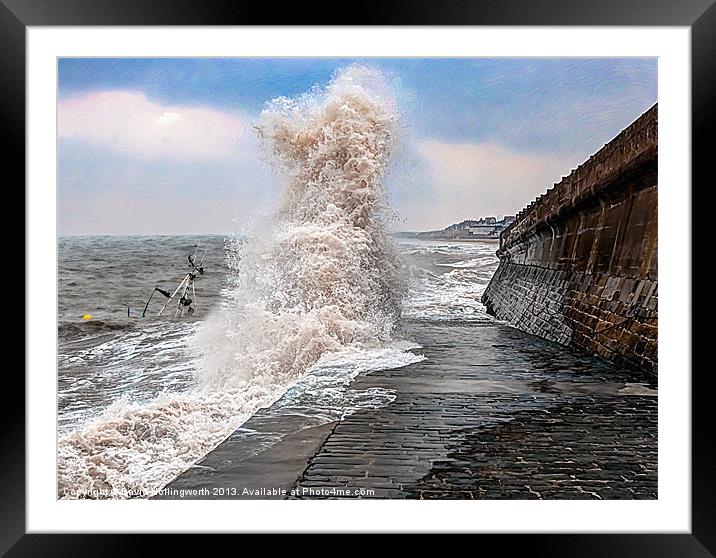 High Tide Wreck Framed Mounted Print by David Hollingworth