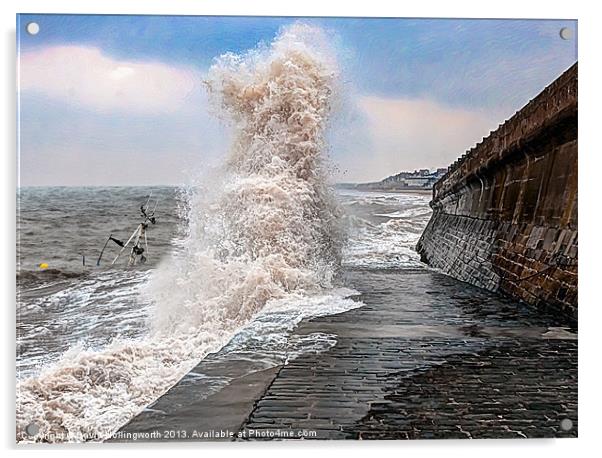High Tide Wreck Acrylic by David Hollingworth