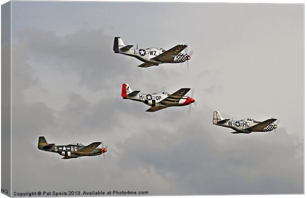 8th Air Force - Mustangs (P51) Canvas Print by Pat Speirs