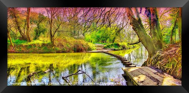 The Stepping Stones - Box Hill Framed Print by Colin Williams Photography