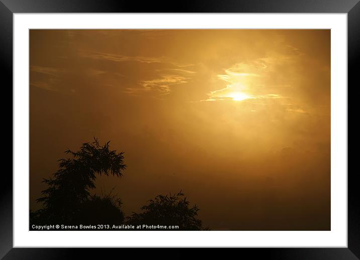 Golden Dawn in Nepal Framed Mounted Print by Serena Bowles