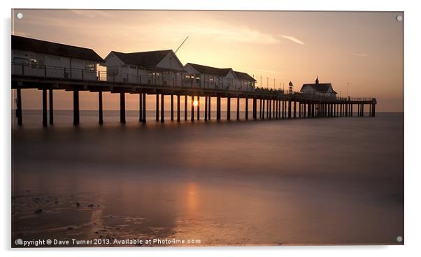 Sunrise at Southwold Acrylic by Dave Turner