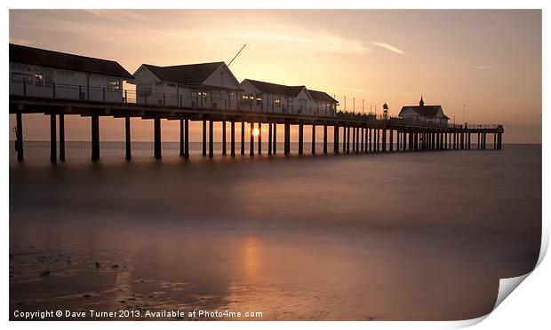 Sunrise at Southwold Print by Dave Turner