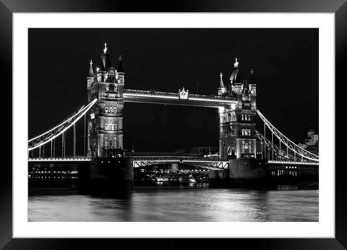 Tower Bridge London Framed Mounted Print by David Pyatt